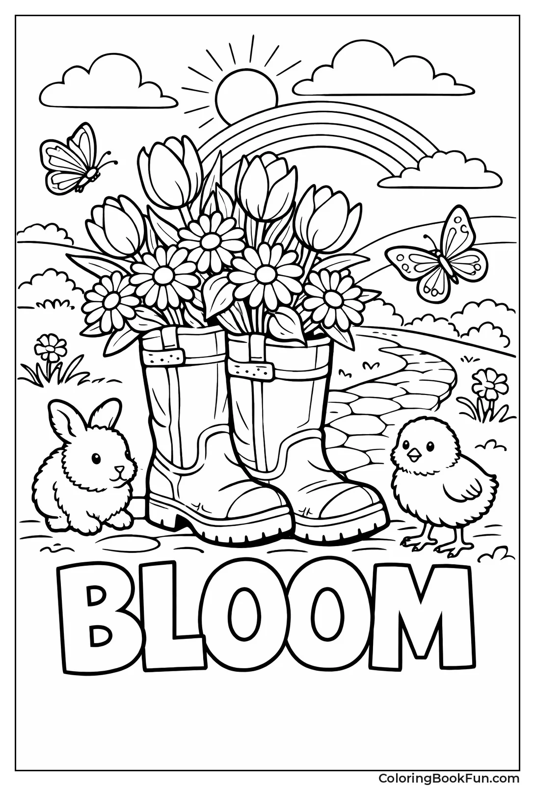 Flowers in Rain Boots