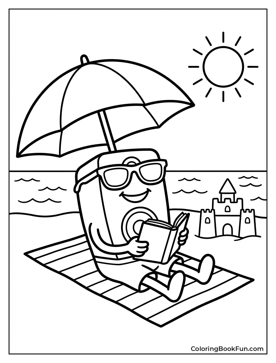 Garnold Relaxes at Beach