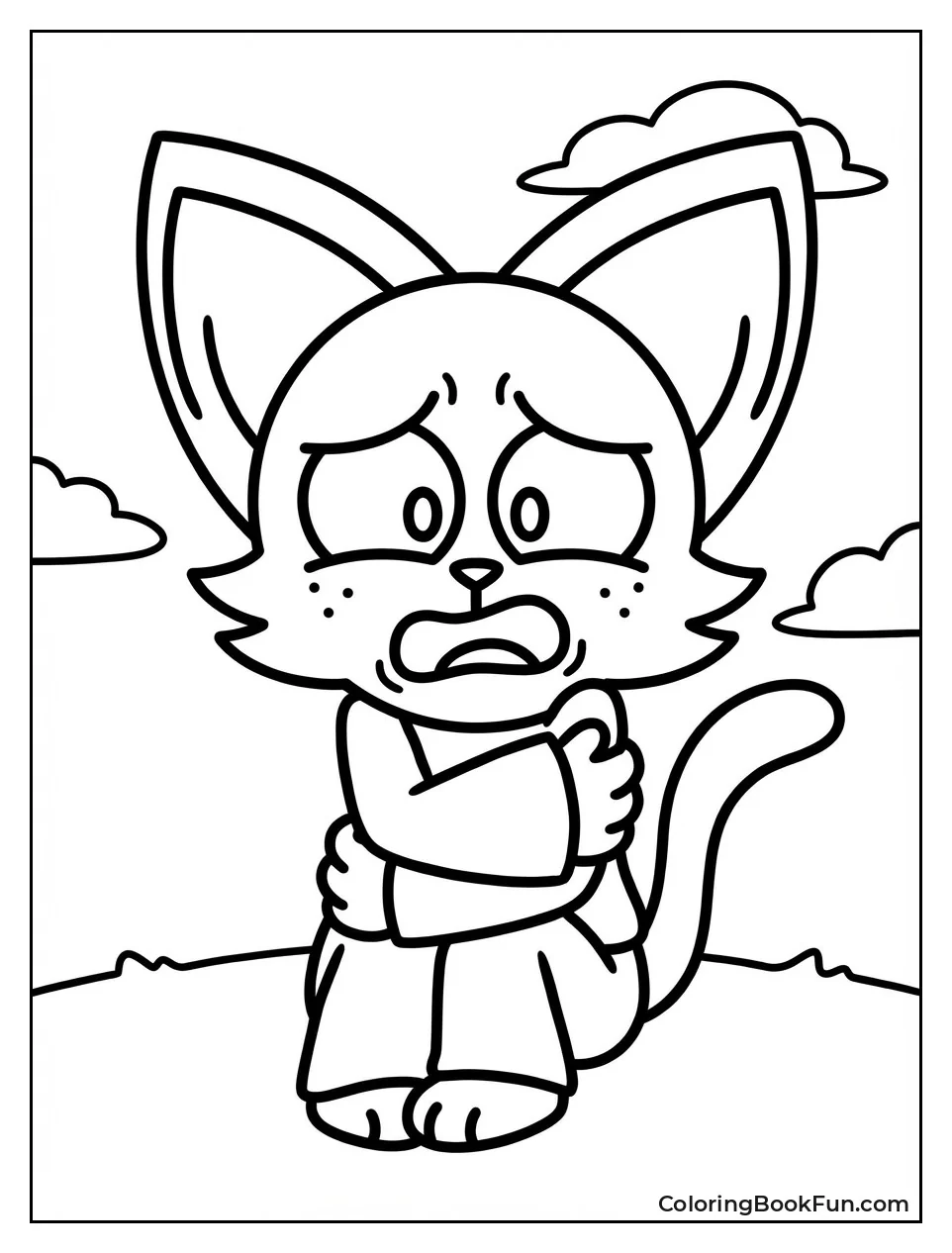 Gray Kitten Shivers Scared