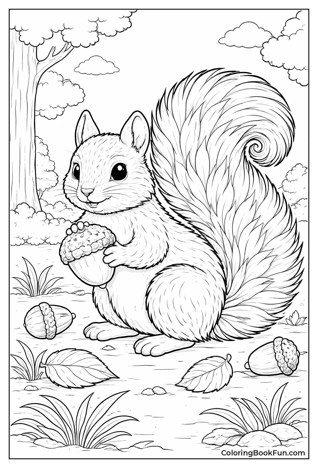 Squirrel with Detailed Fur