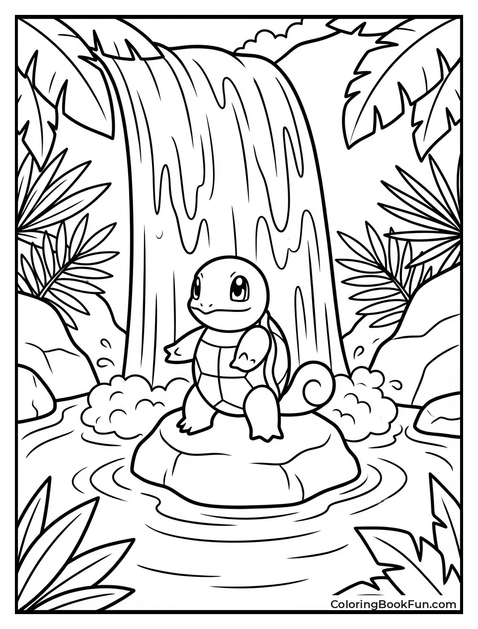 Squirtle at Waterfall Base