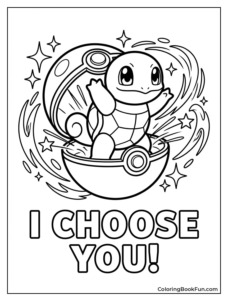 Squirtle Pops from Pokéball