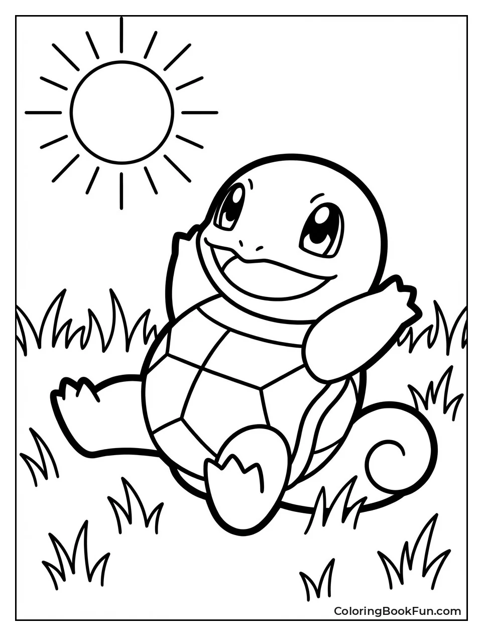 Squirtle Relaxes in Sun