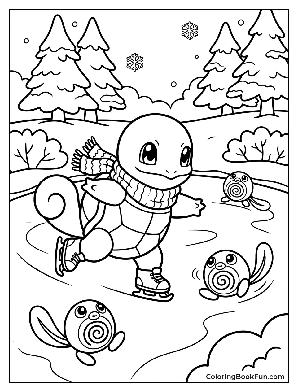 Squirtle Skates on Ice