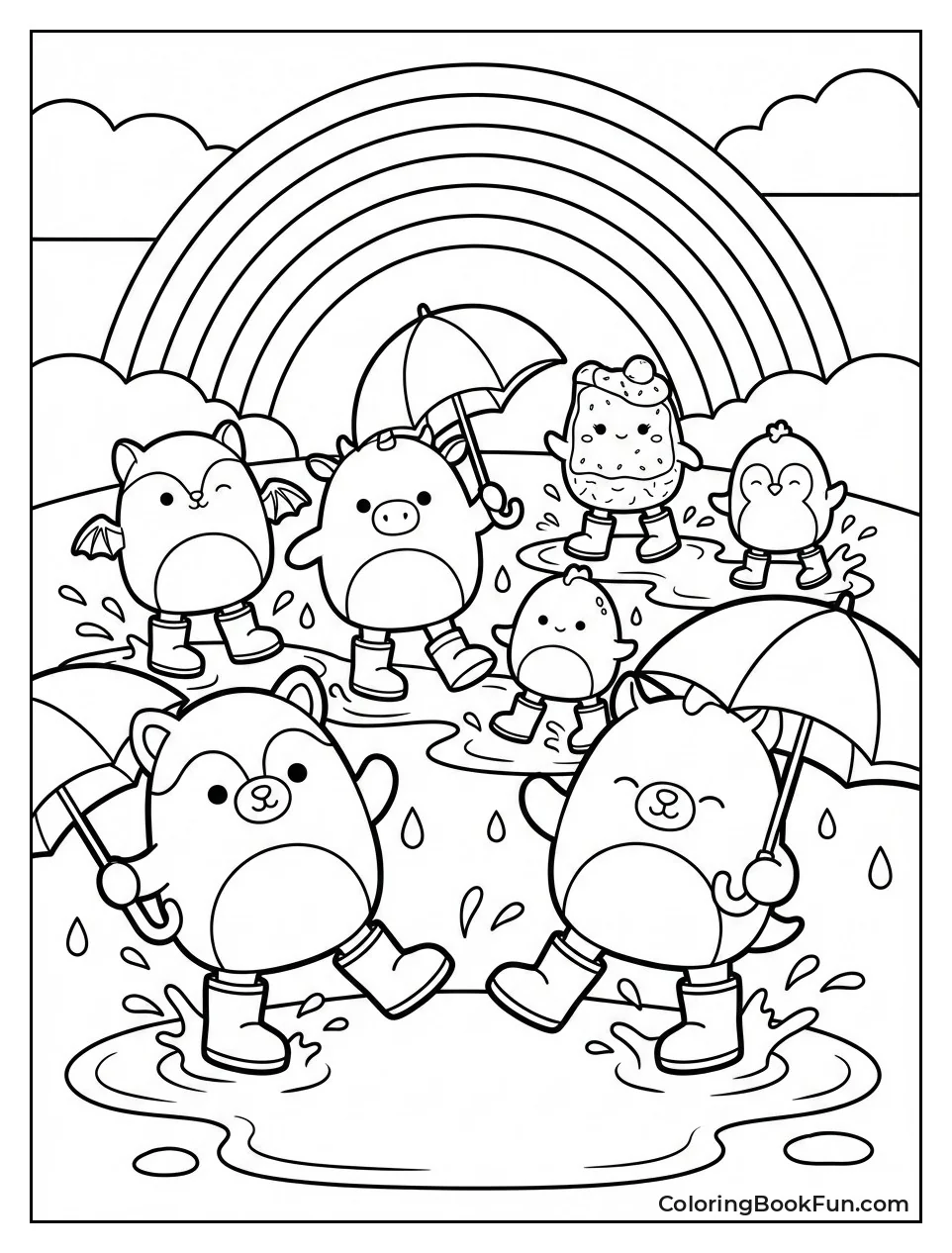 Squishmallows Splashing Rain Puddles