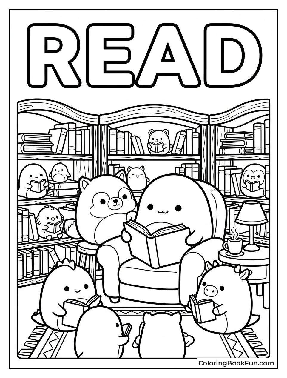 Squishmallows Reading Cozy Books