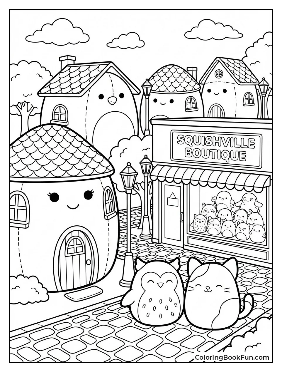 Squishville Street with Houses