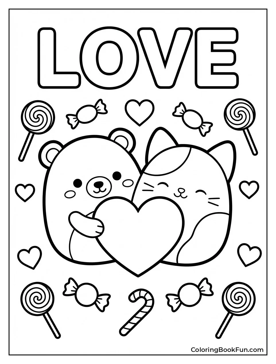 Squishmallows Holding Giant Heart