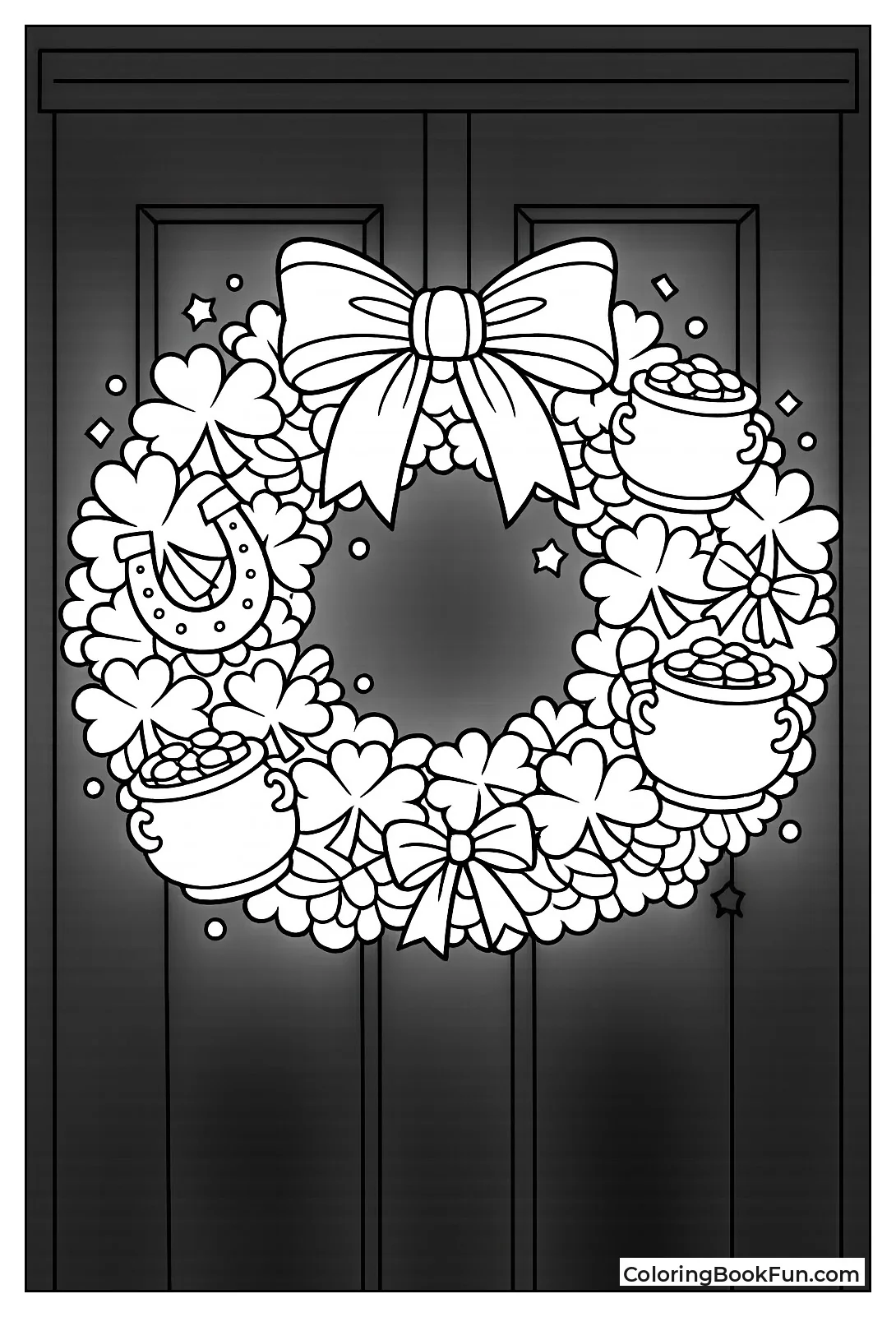 Shamrock Door Wreath