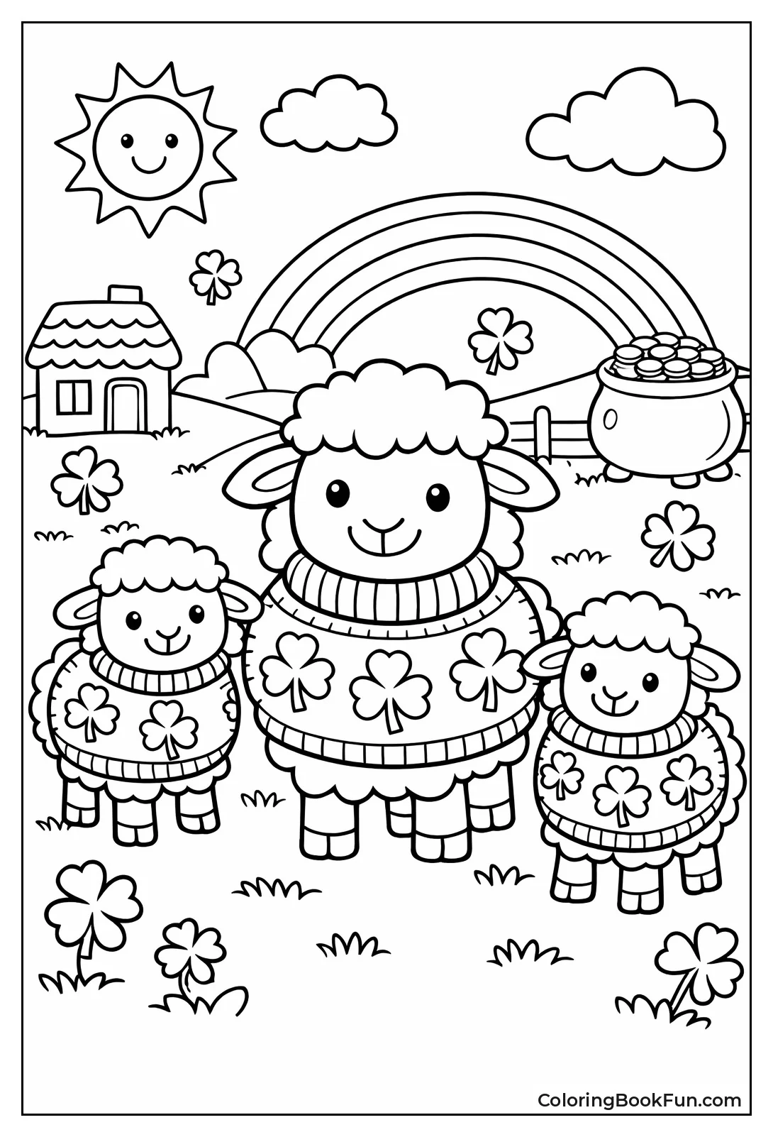 Sheep in Clover Sweaters