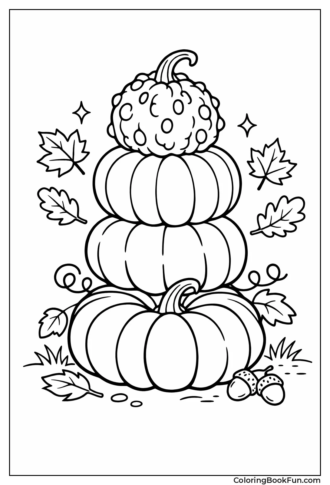 Stacked Heirloom Pumpkins