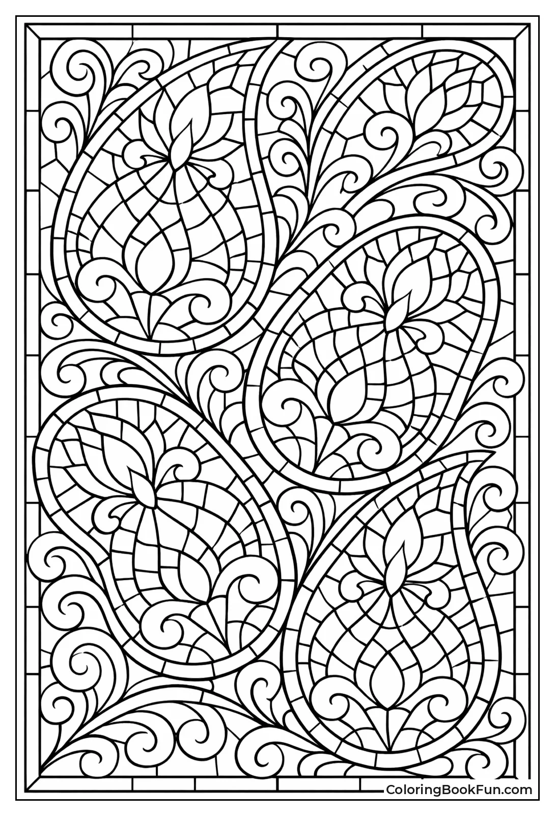Paisleys Swirl with Flourishes