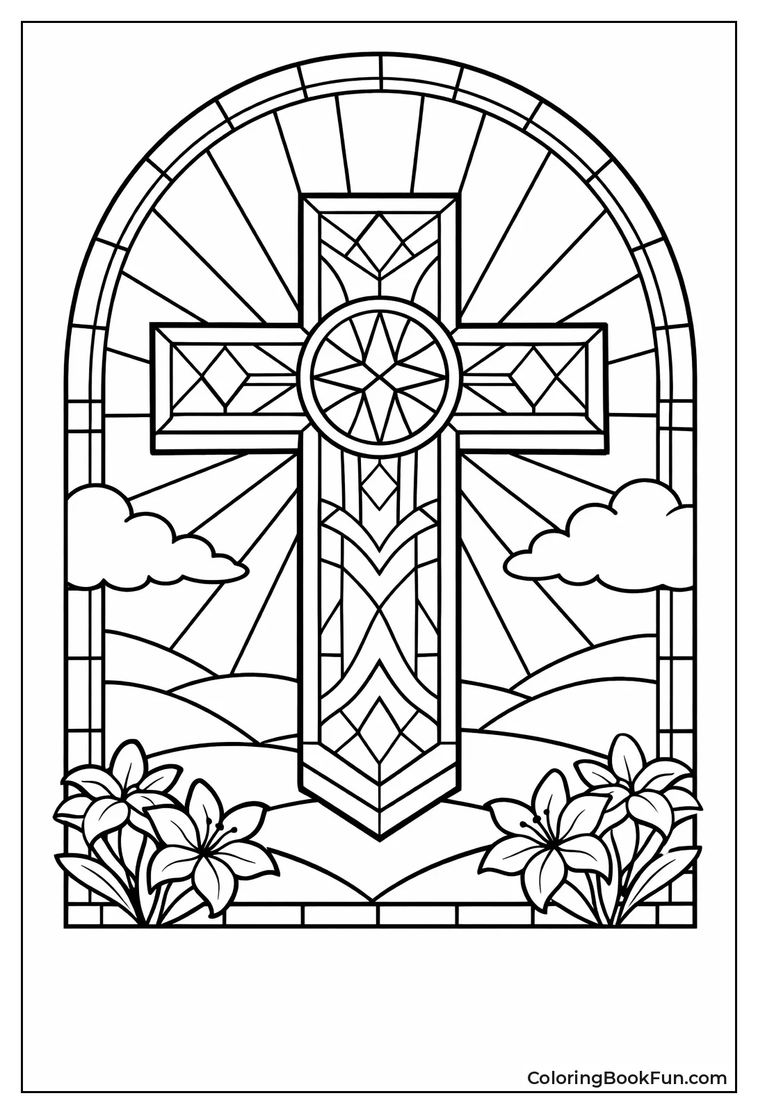 Stained Glass Patterns Cross