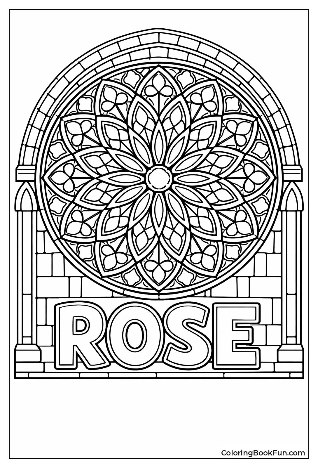 Gothic Rose Window Blooms