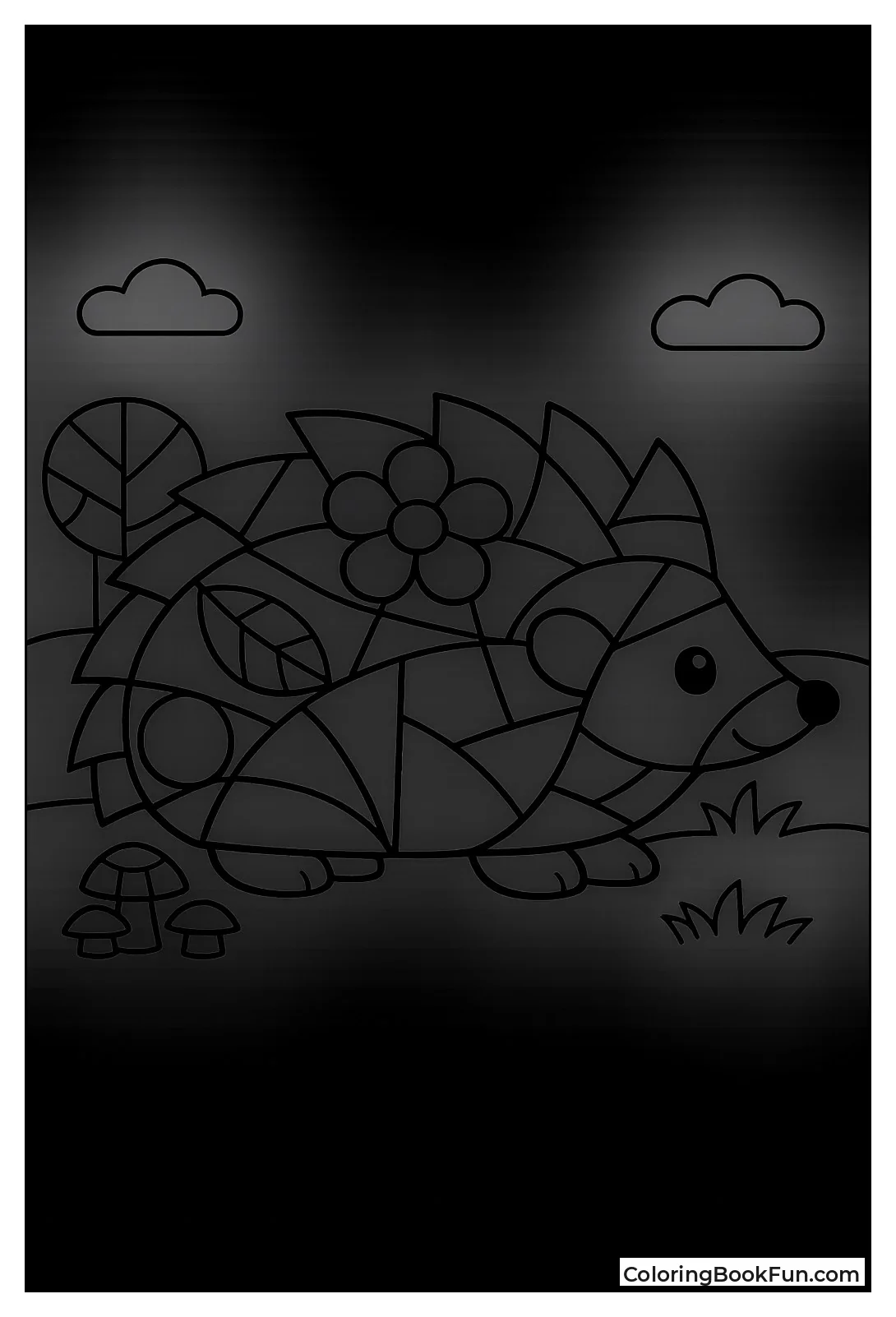 Stained Glass Hedgehog Window