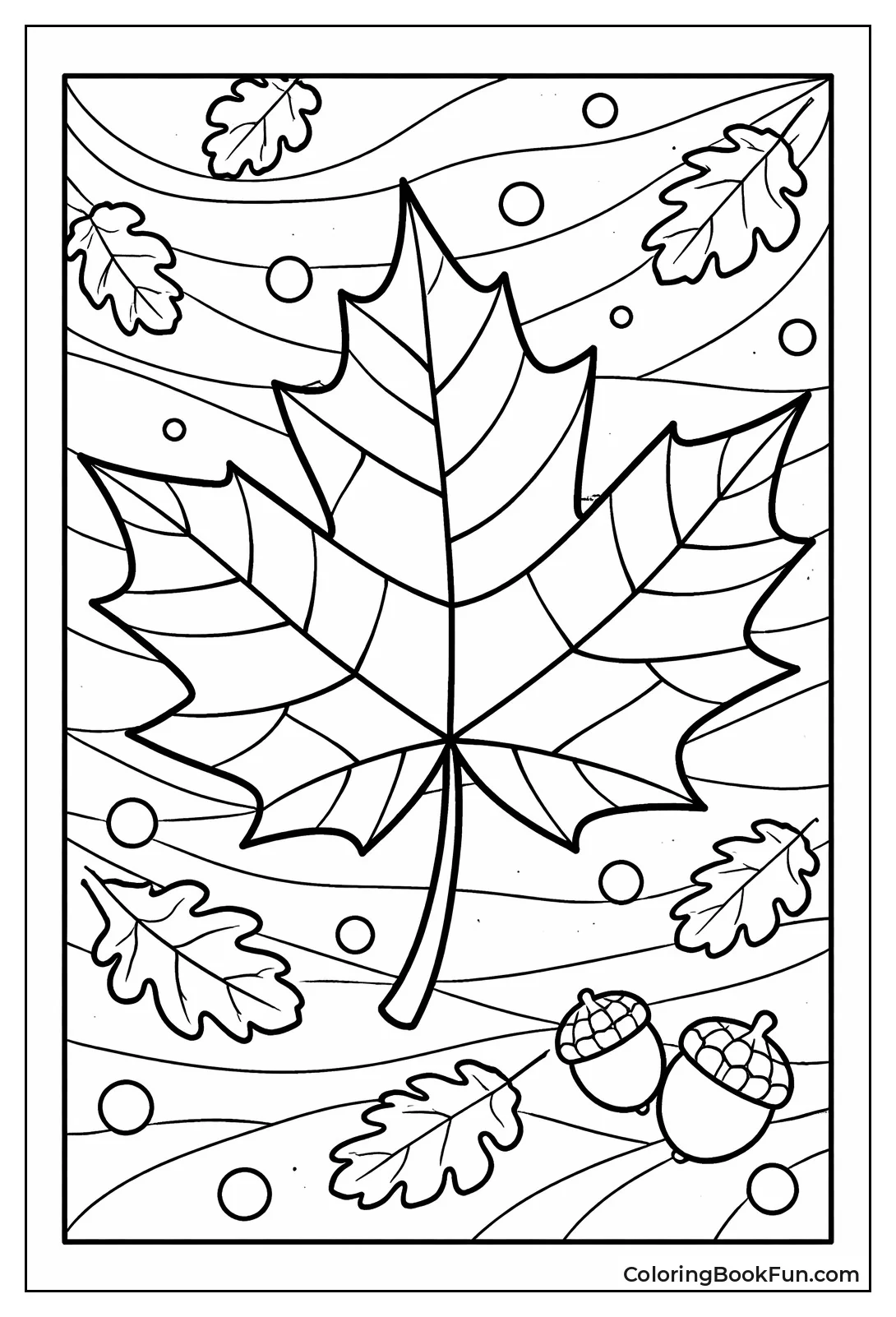 Stained Glass Leaf Window