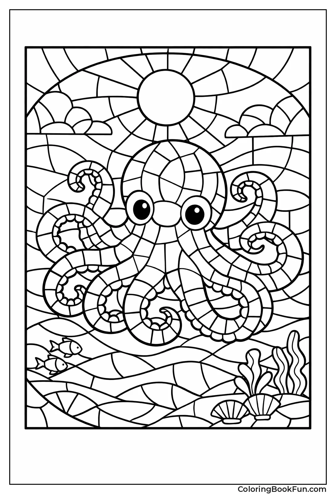 Stained Glass Octopus