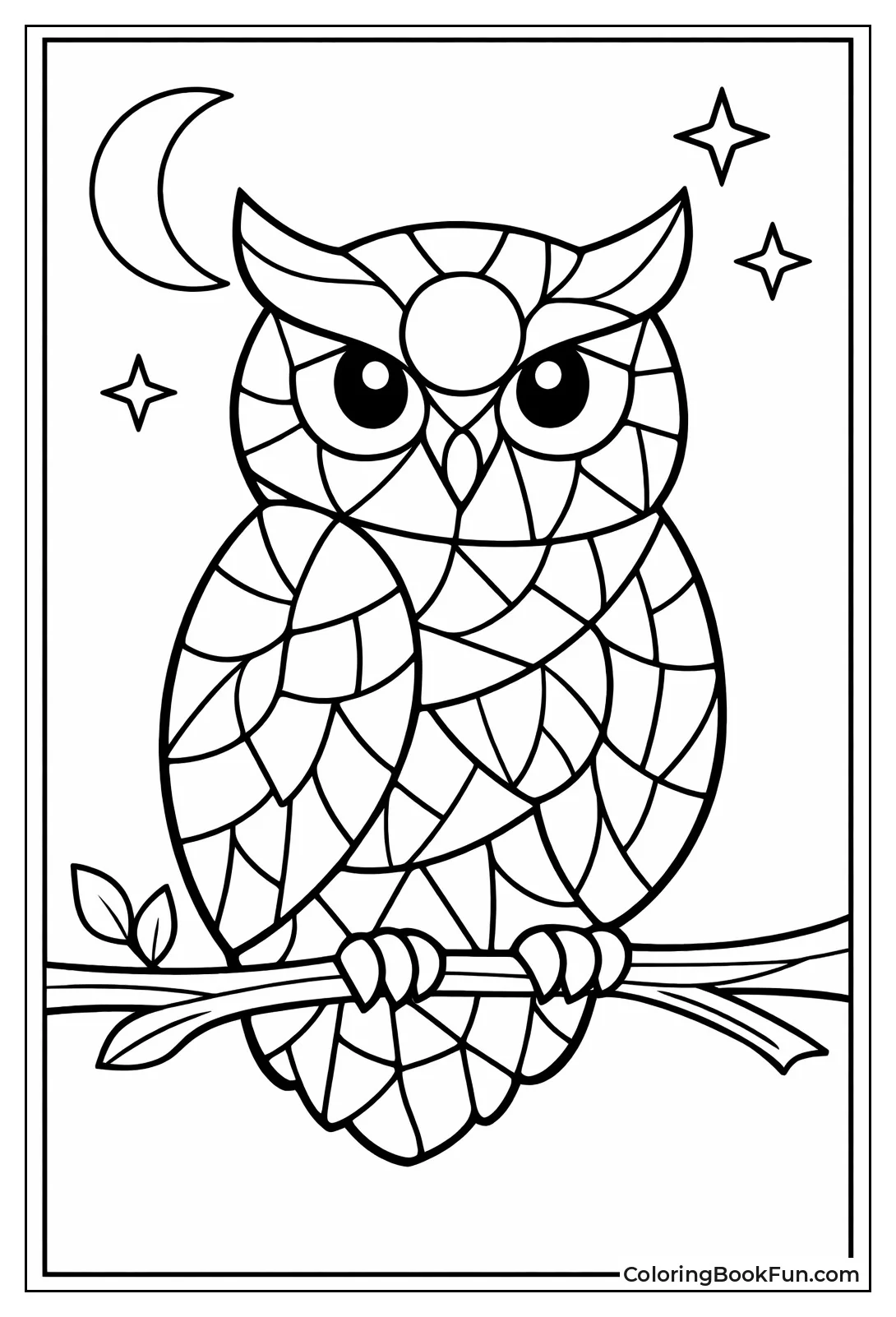 Stained Glass Owl Design