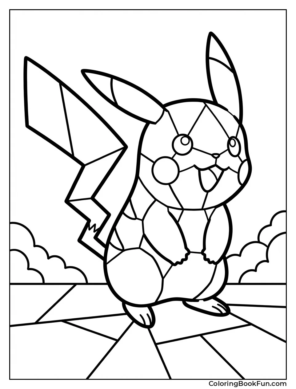 Stained Glass Pikachu Shines