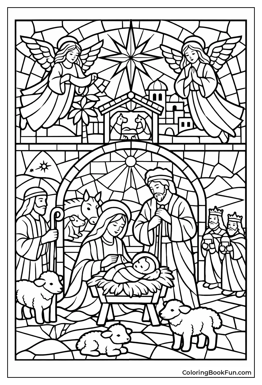 Nativity Glows in Windows