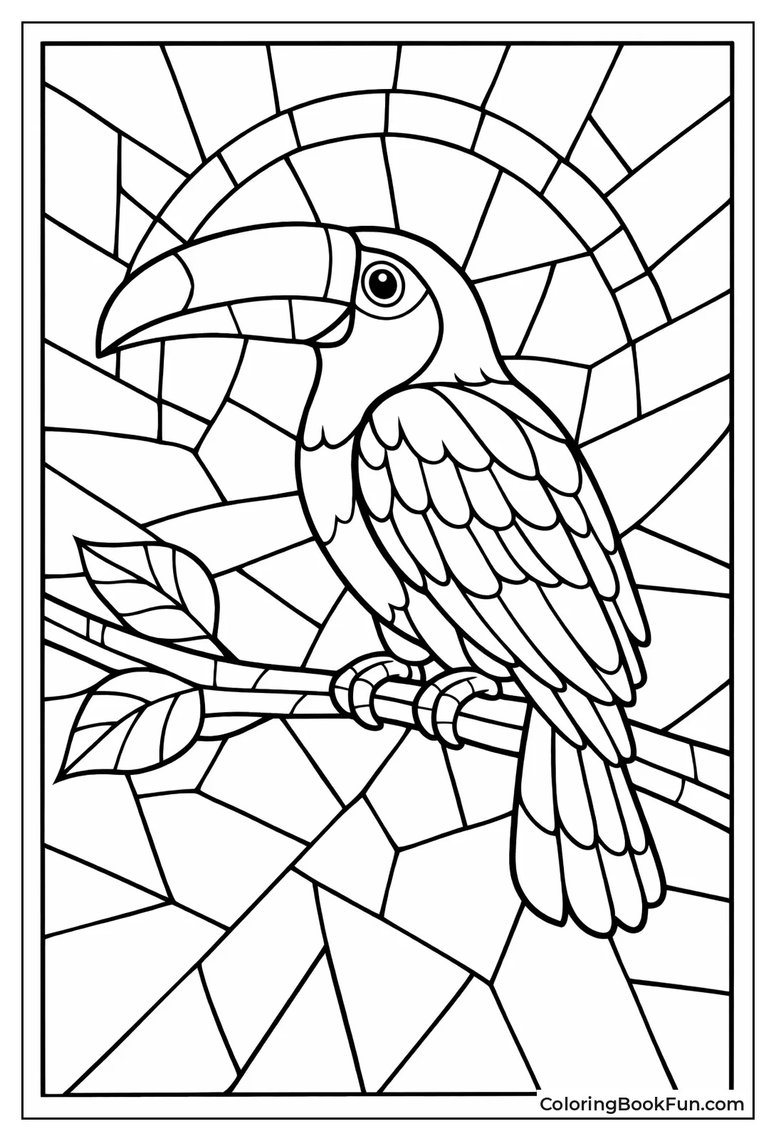 Toucan Perches on Branch