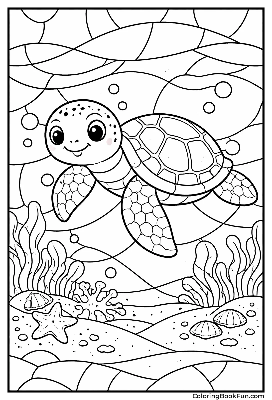 Stained Glass Turtle Window