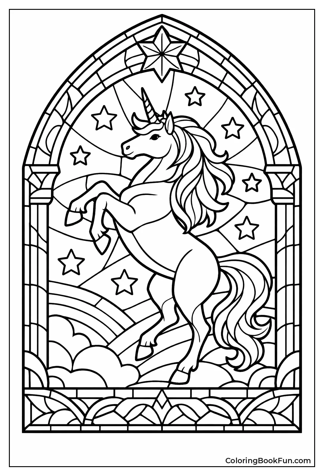 Unicorn Rears in Stars