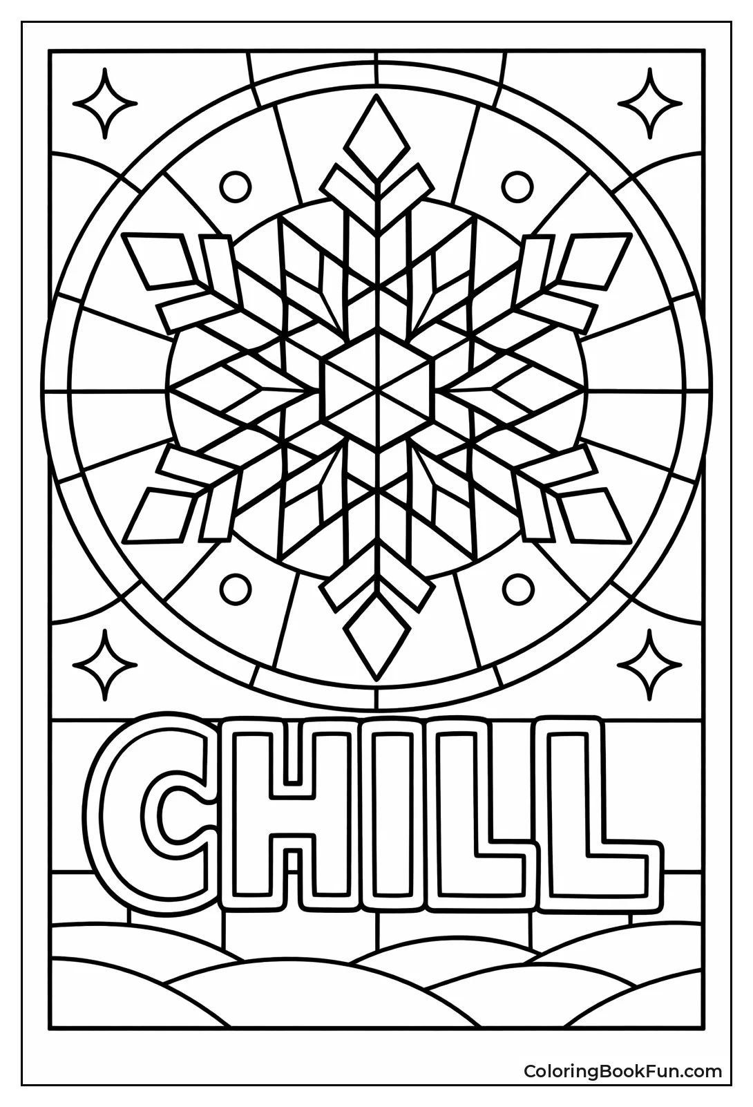 Snowflake Mandala Sparkles White