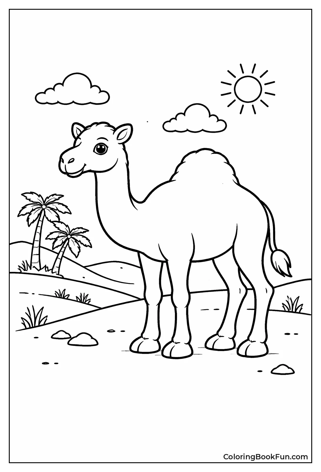 Standing Dromedary Camel