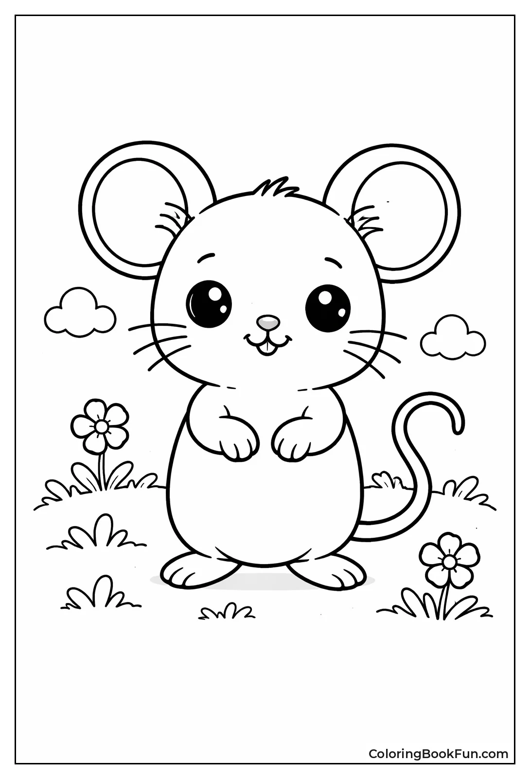 Standing Mouse with Paws Forward