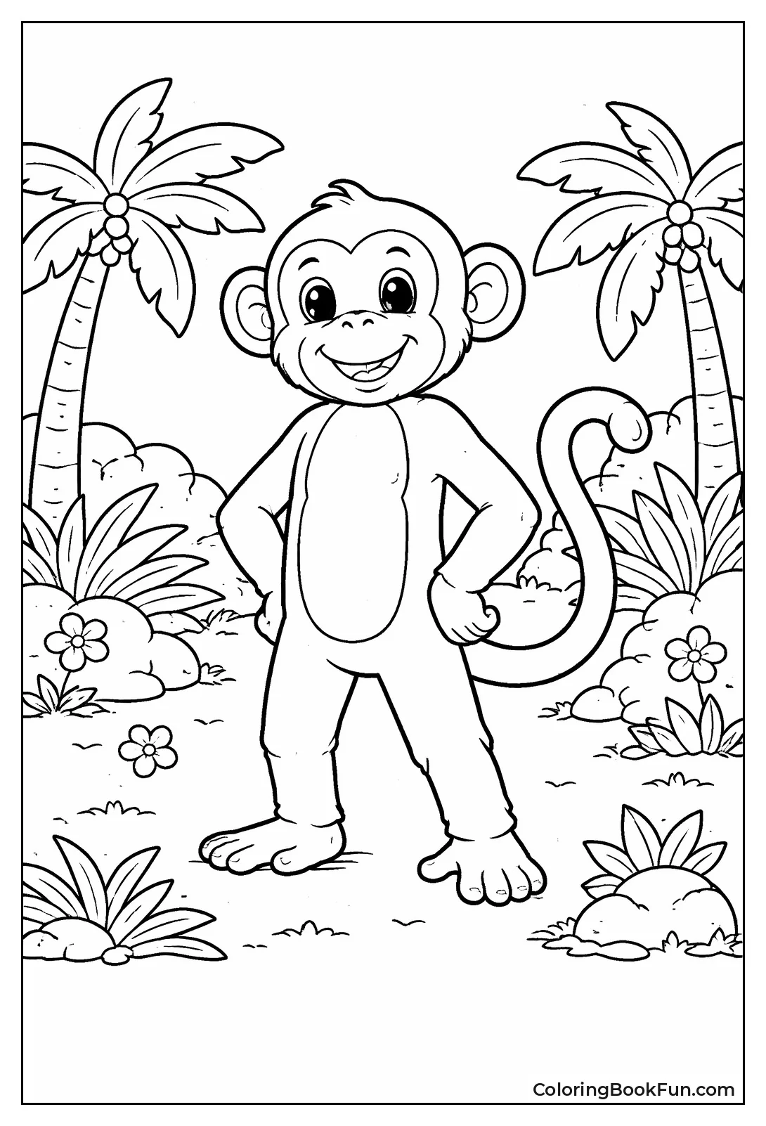 Monkey Stands Tall Legs
