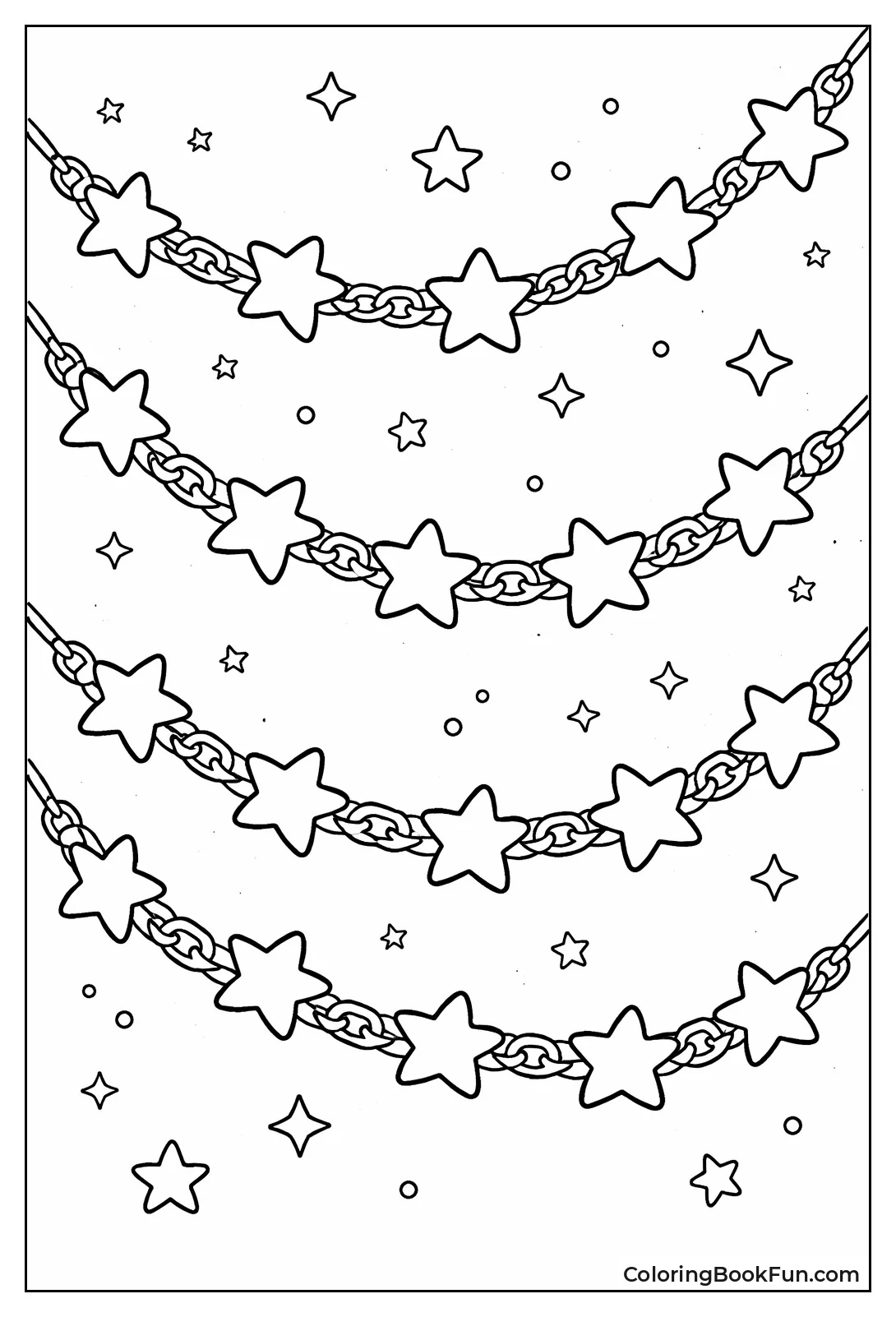 Linked Star Garland Chain