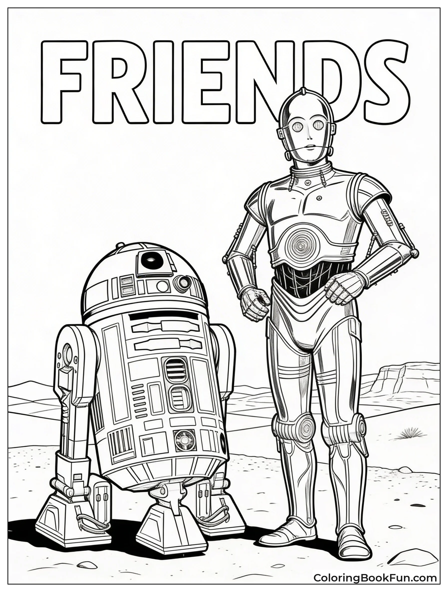 R2-D2 Stands with C-3PO