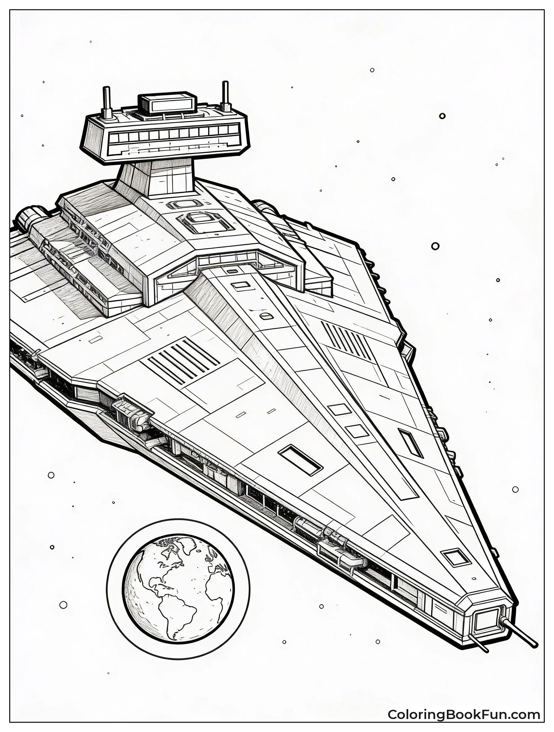 Star Destroyer Looms over Planet