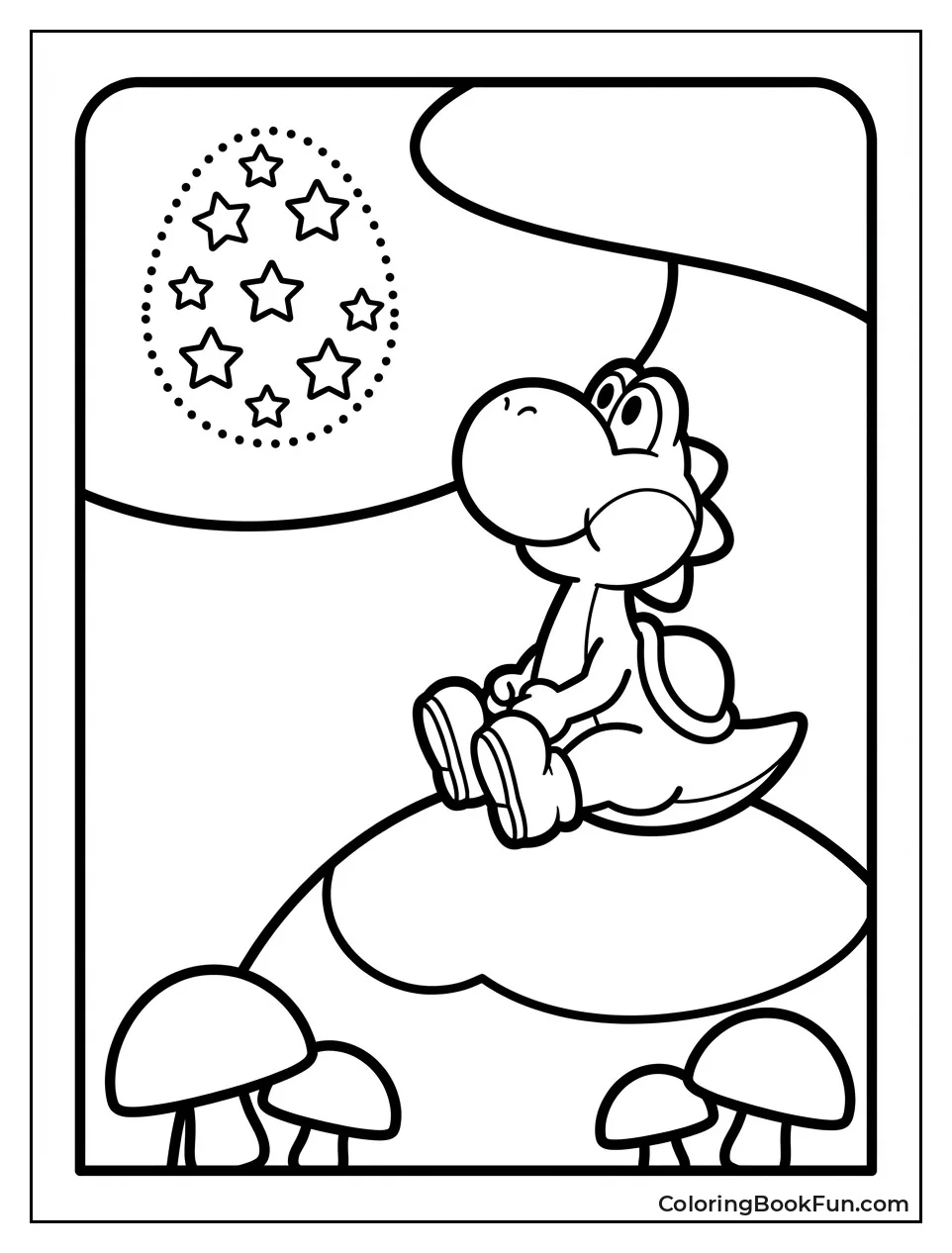 Yoshi Watching Egg Stars