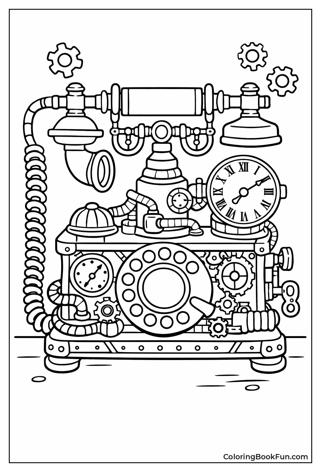 Steampunk Phone with Gears