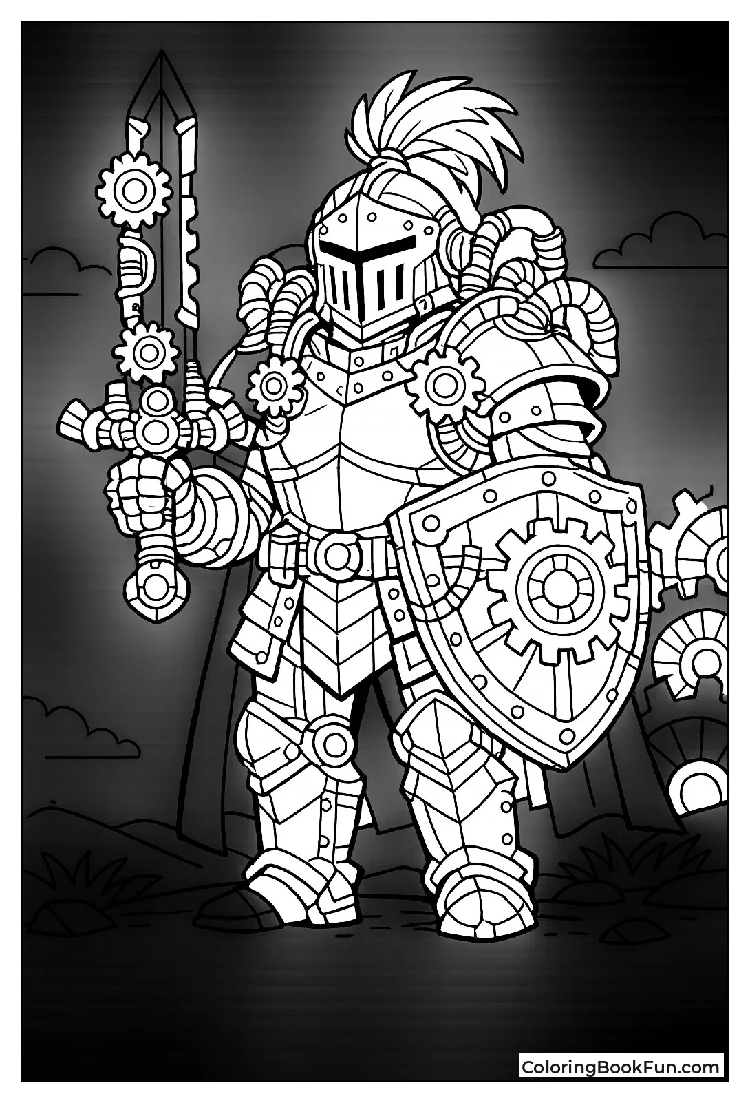 Steampunk Knight with Gears