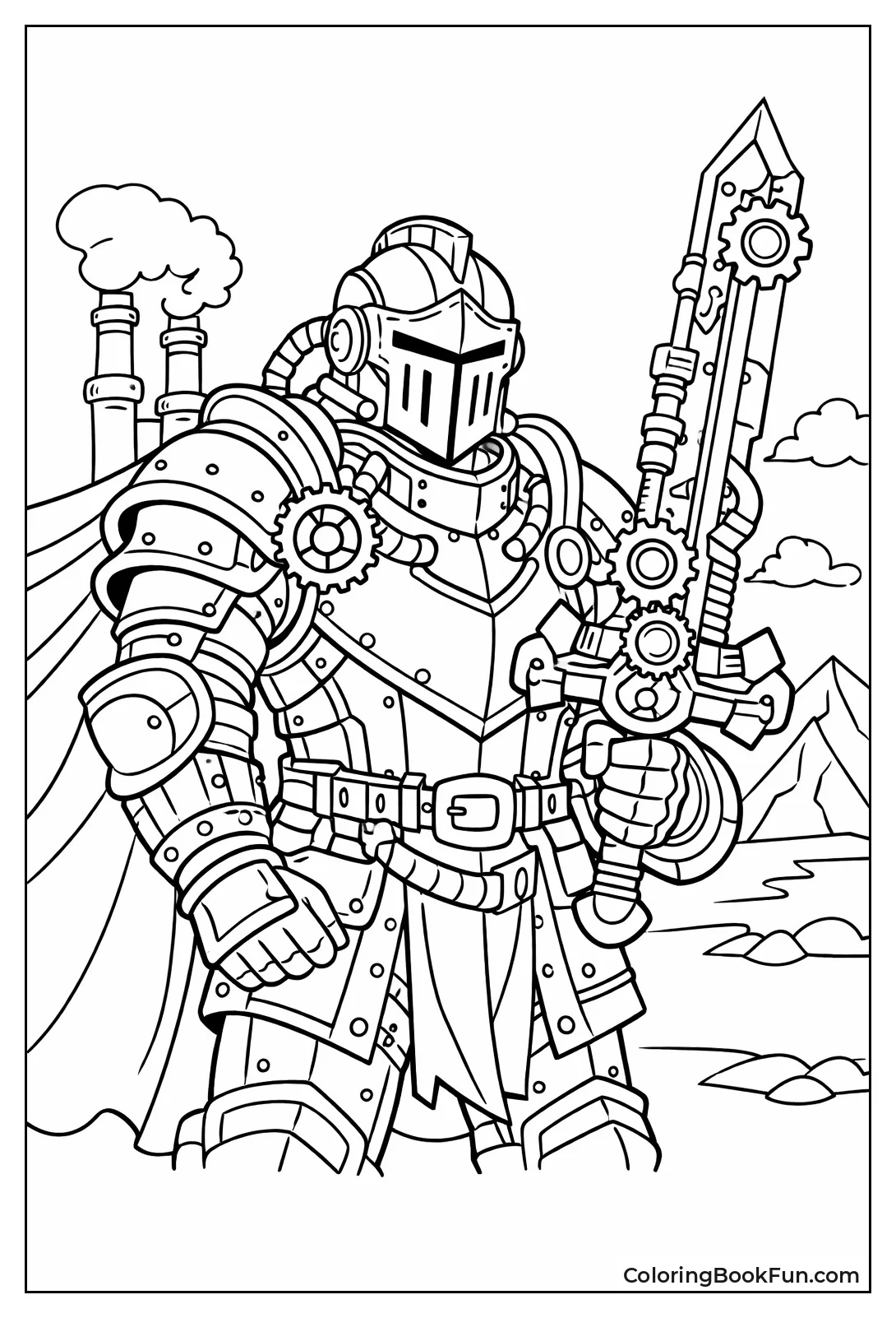 Steampunk Knight with Gears