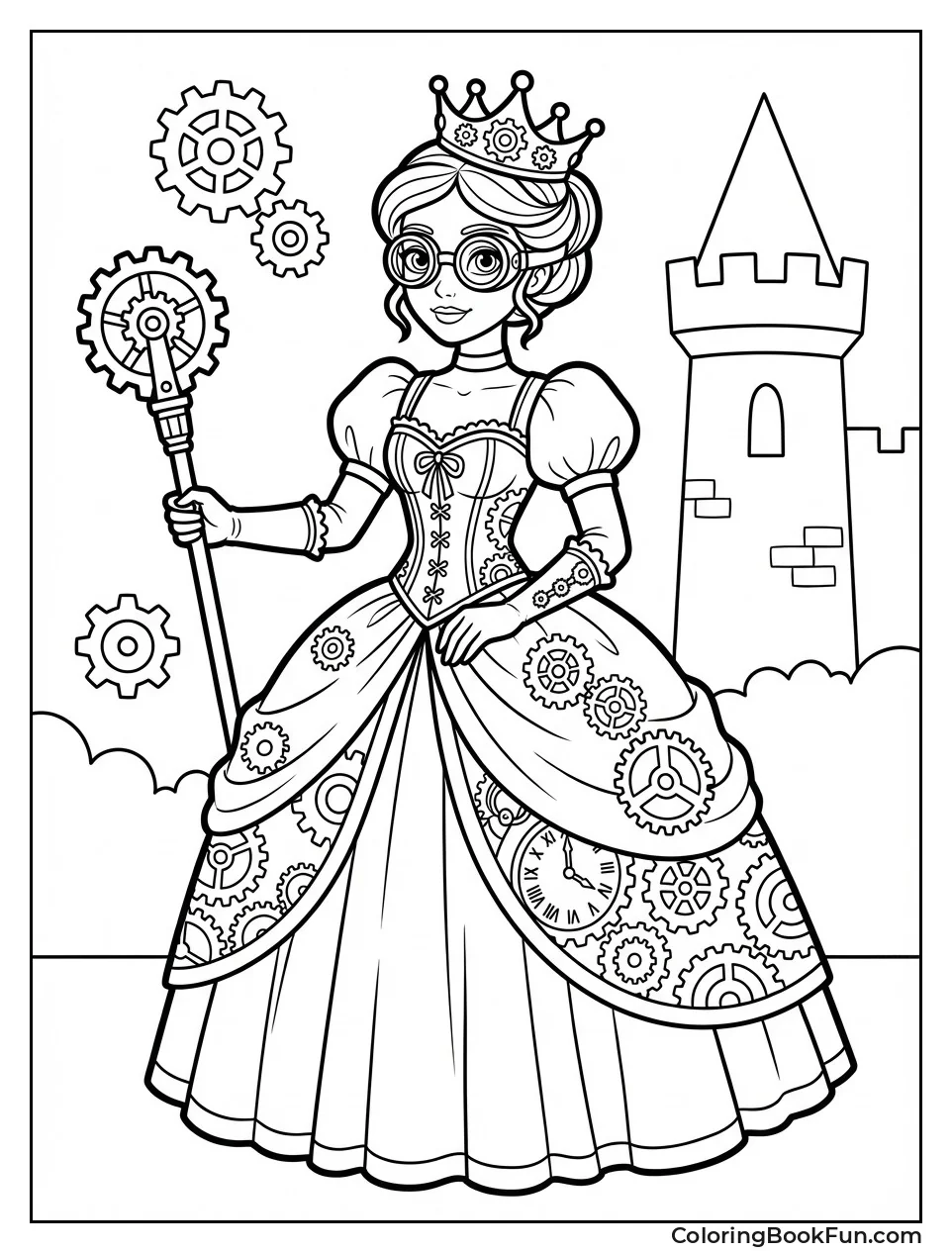 Steampunk Princess with Gears