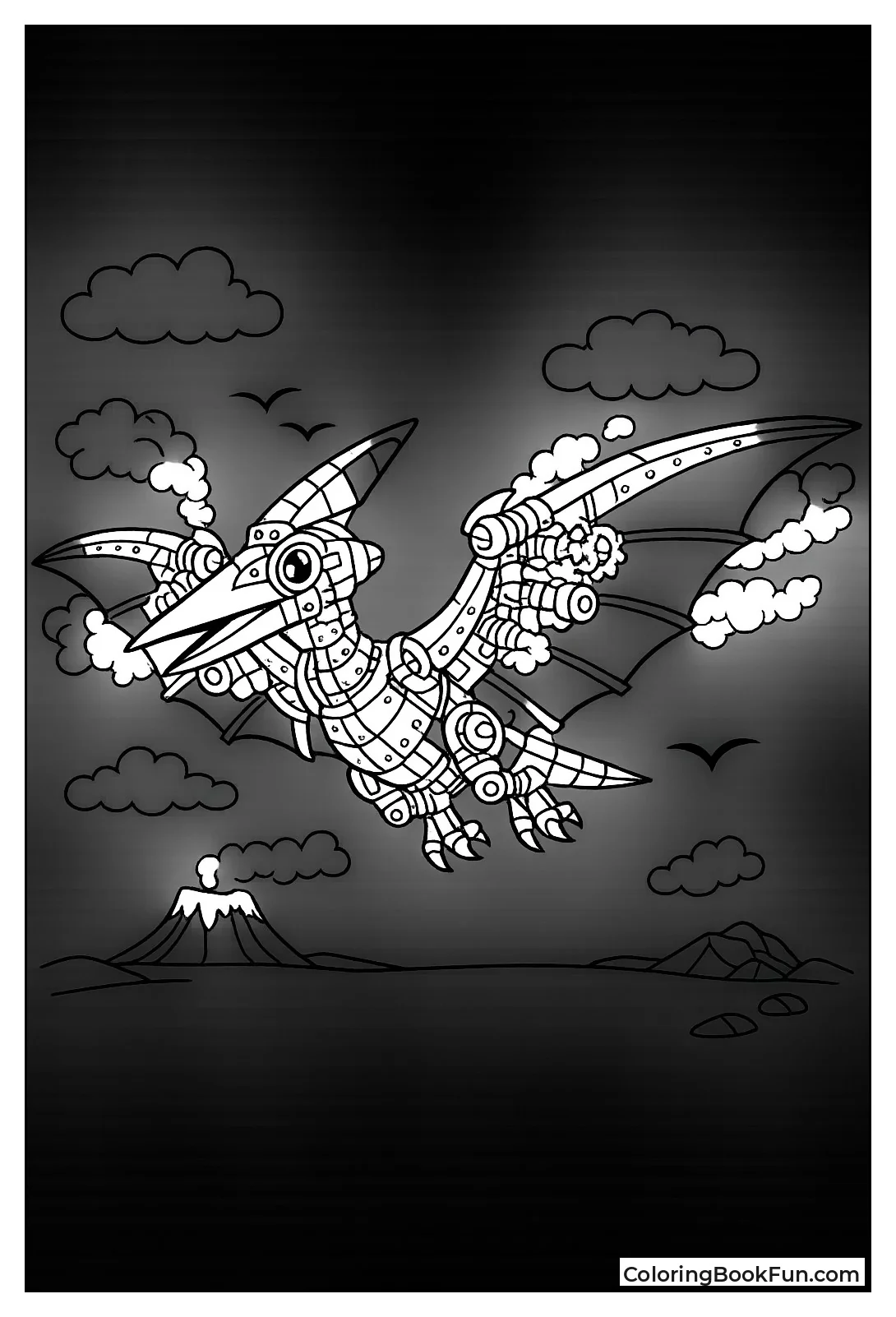 Steampunk Mechanical Pterodactyl