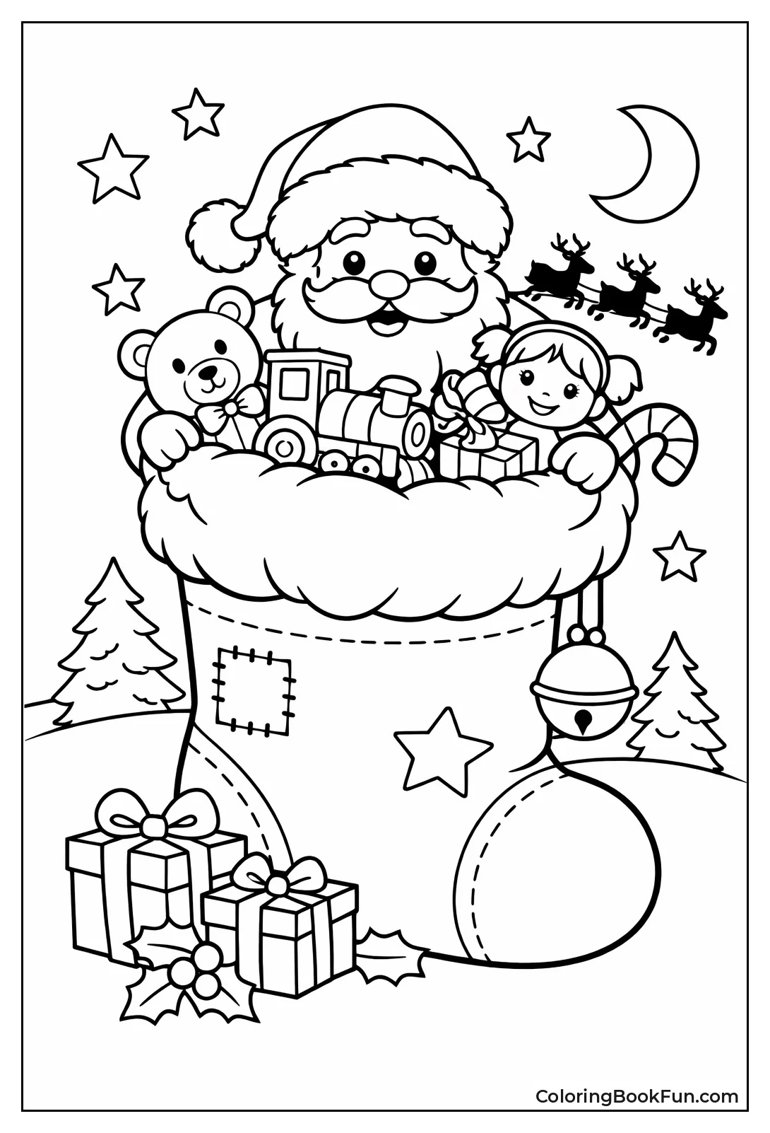 Santa Peeking from Stocking