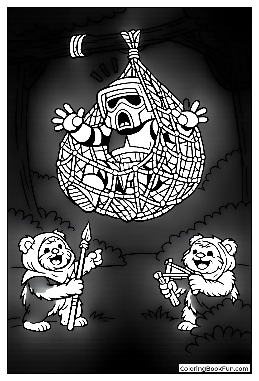 Stormtrooper in Ewok Trap