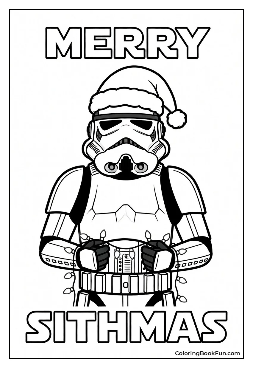 Stormtrooper Wears Santa Hat
