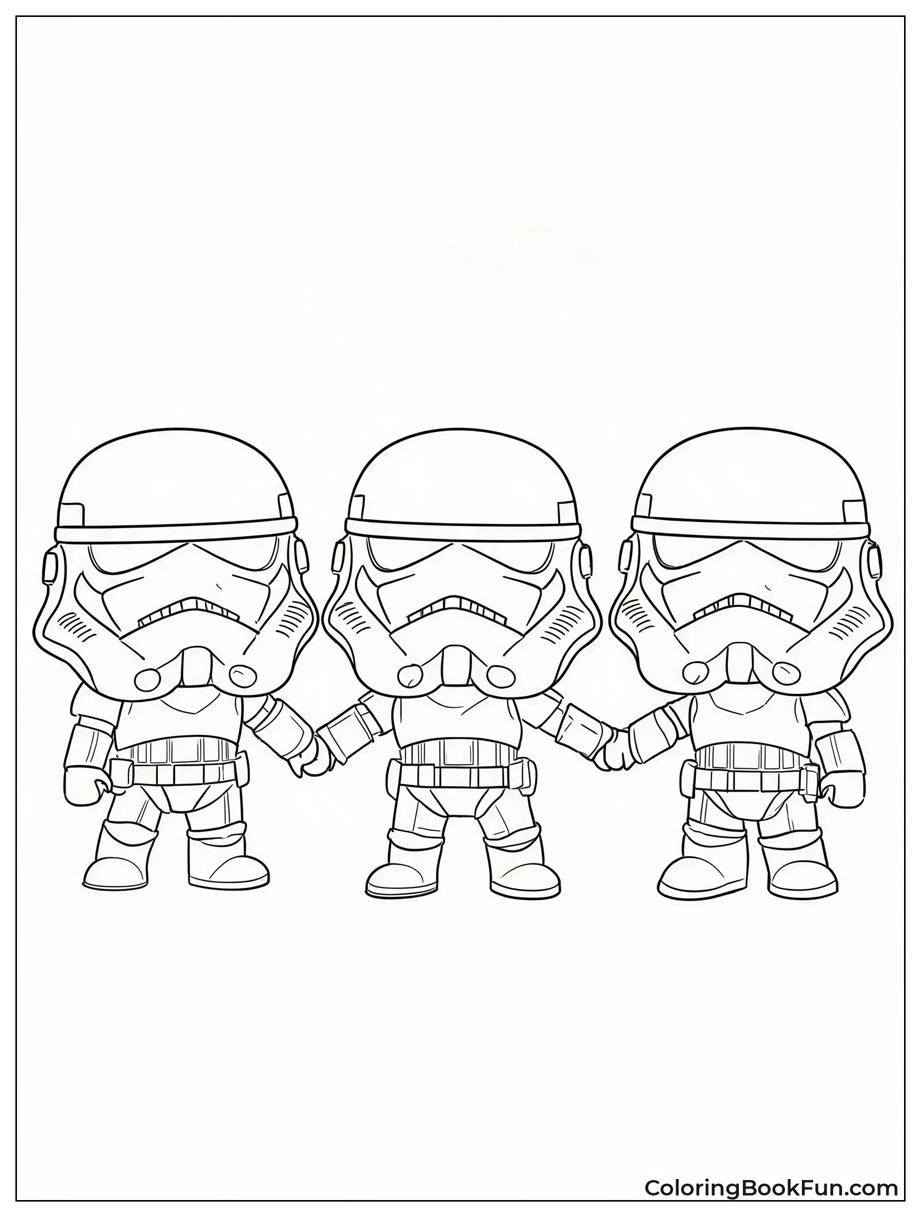 Three Cute Troopers Holding Hands Smiling