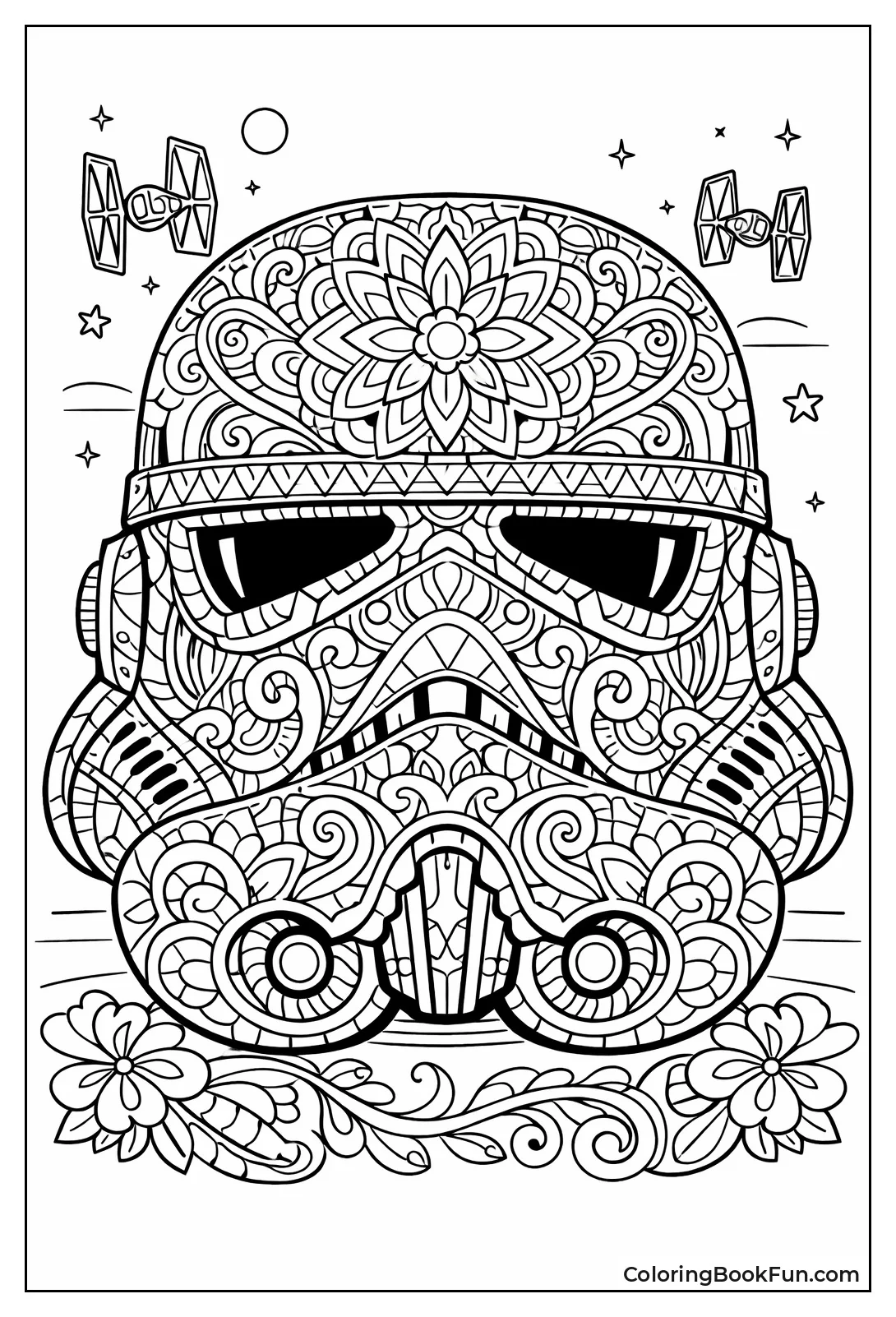 Stormtrooper Helmet Mandala Pattern