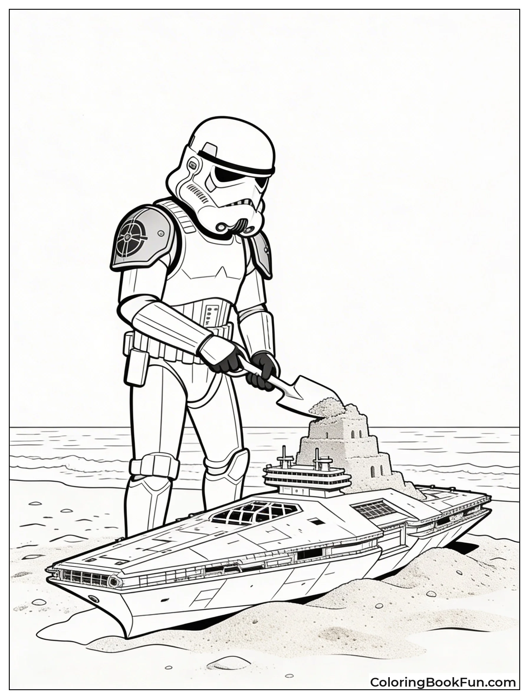 Sandtrooper Builds Sand Star Destroyer