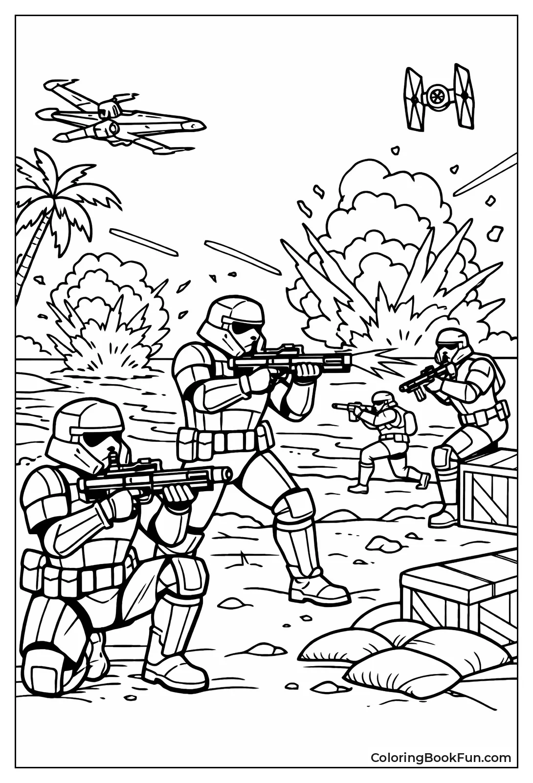 Shoretroopers Battle on Beach