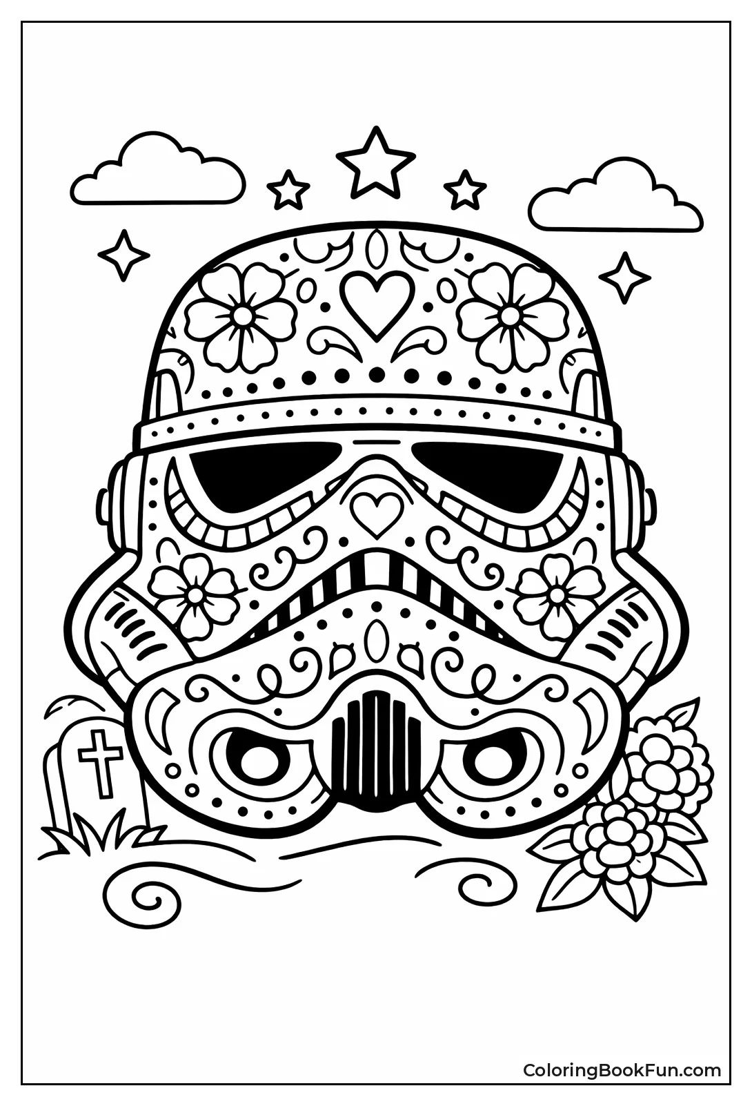 Stormtrooper Helmet Sugar Skull