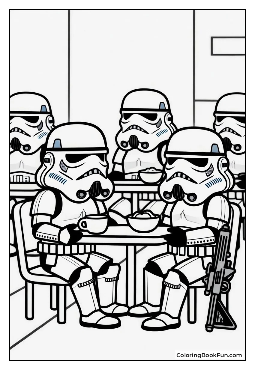 Stormtroopers Eating Canteen Lunch