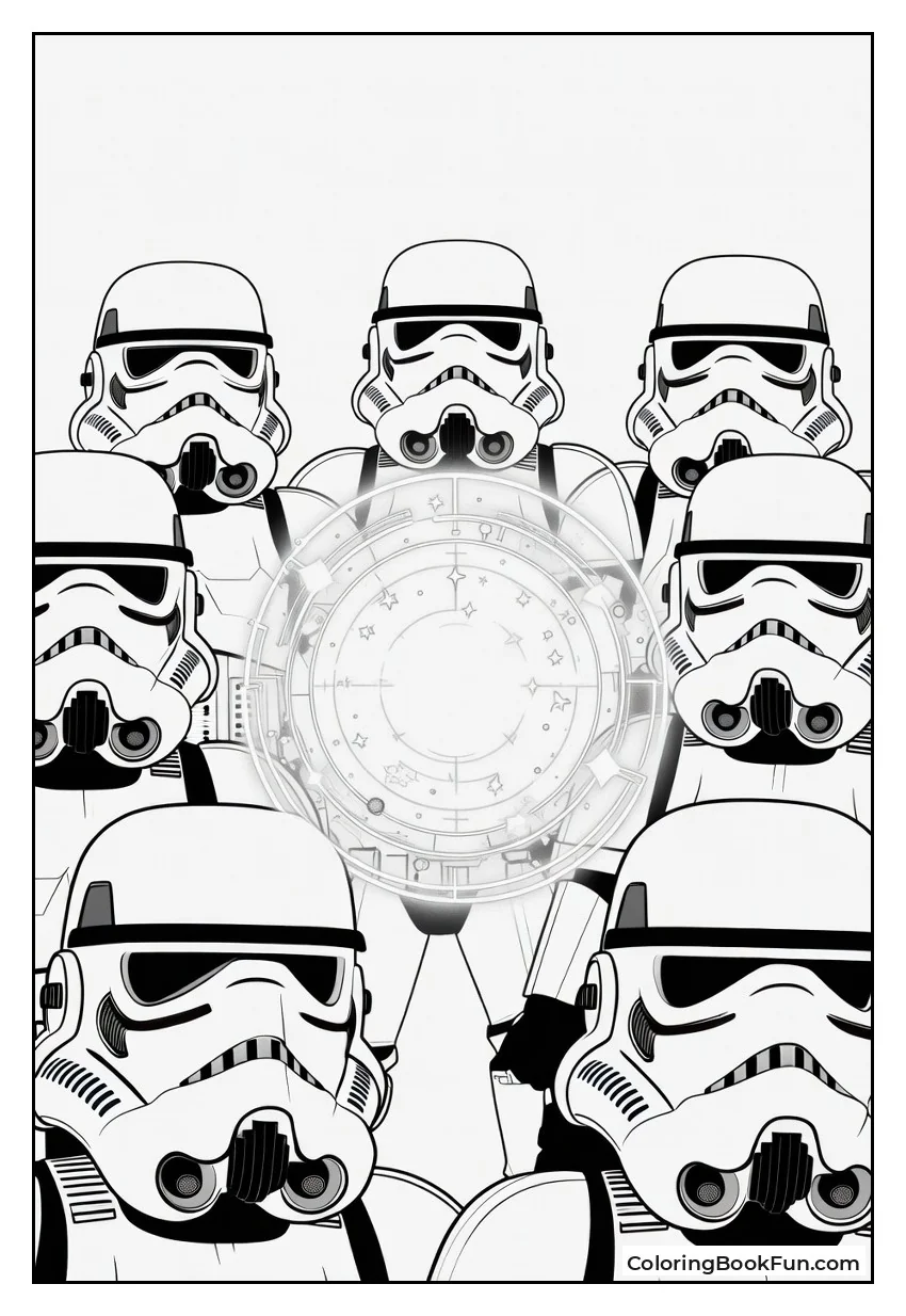 Stormtroopers Studying Galaxy Map